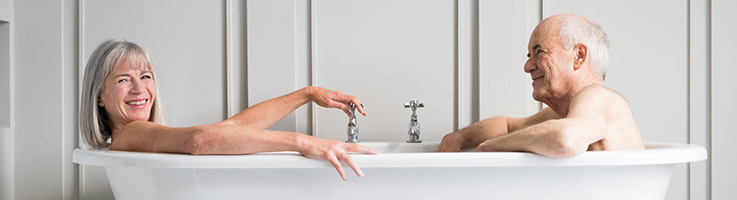 couple in a bathtub