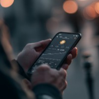 a person holding a mobile phone