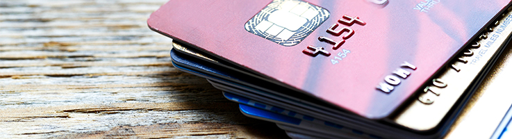 credit cards on table