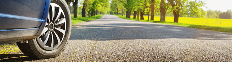 car driving on a good road