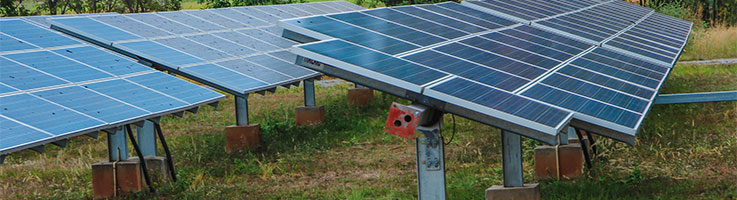 solar panels installed on the ground