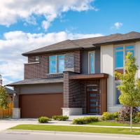 a nice two-story home with garage