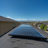 solar panels on a rooftop