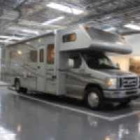rv truck inside a showroom
