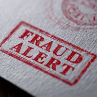 a document stamped with a fraud alert