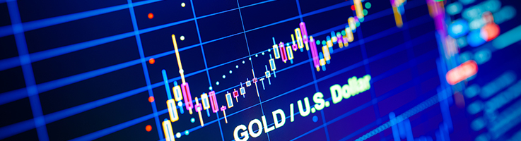 graph showing fluctuation of gold prices