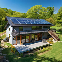 a house in indiana with solar panels on the roof
