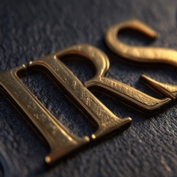 metal letters that spell IRS