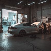 car in a repair shop