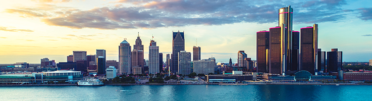 detroit michigan skyline
