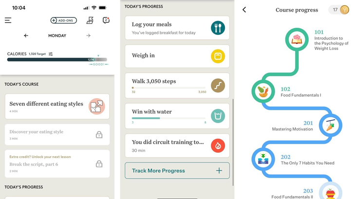 noom app progress tracker