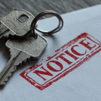 an envelope with NOTICE stamped on it