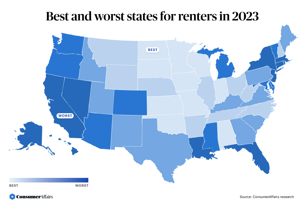 Best (and Worst) States for Renters in 2023 | ConsumerAffairs®