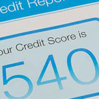 poor credit score on report