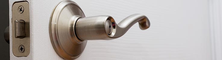 silver door knob