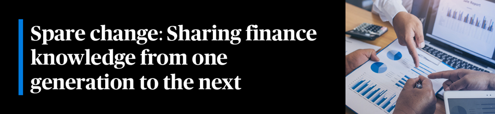 sharing finance knowledge header graphic