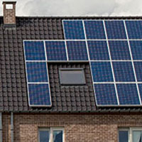 house with solar panels