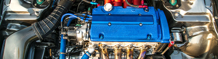 top view of car engine