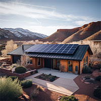 house in utah with solar panels on the roof