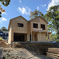 image of a two-story house under construction