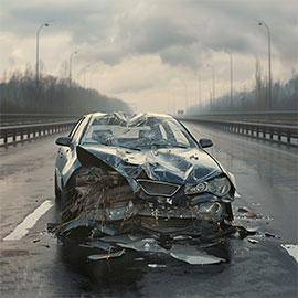 Where do most car accidents happen in the U.S.? image