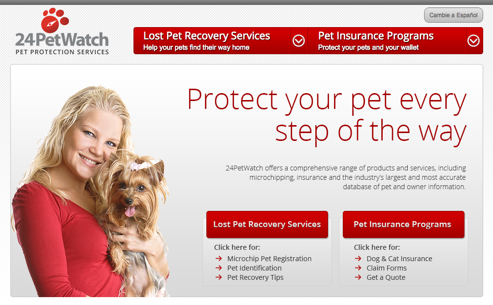 What services does 24PetWatch provide?
