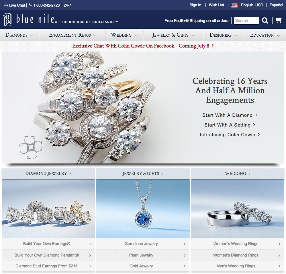 Blue Nile Jewelry Web Site 23