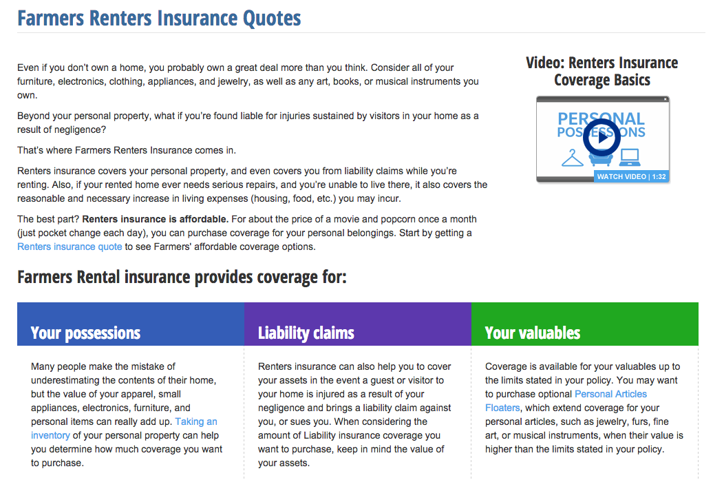 Top 39 Reviews and Complaints about Farmers Renters Insurance