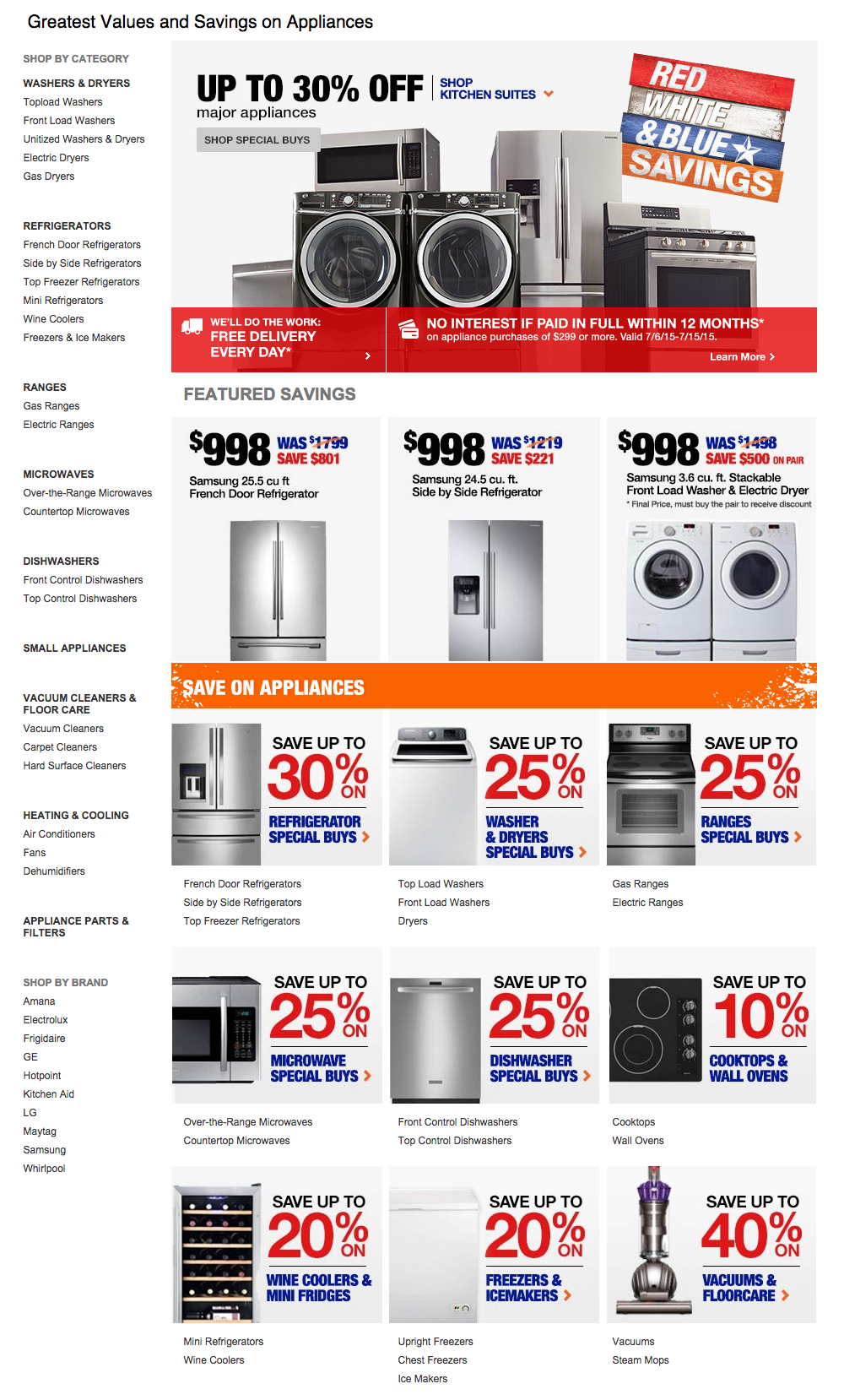 Home Depot Appliances 