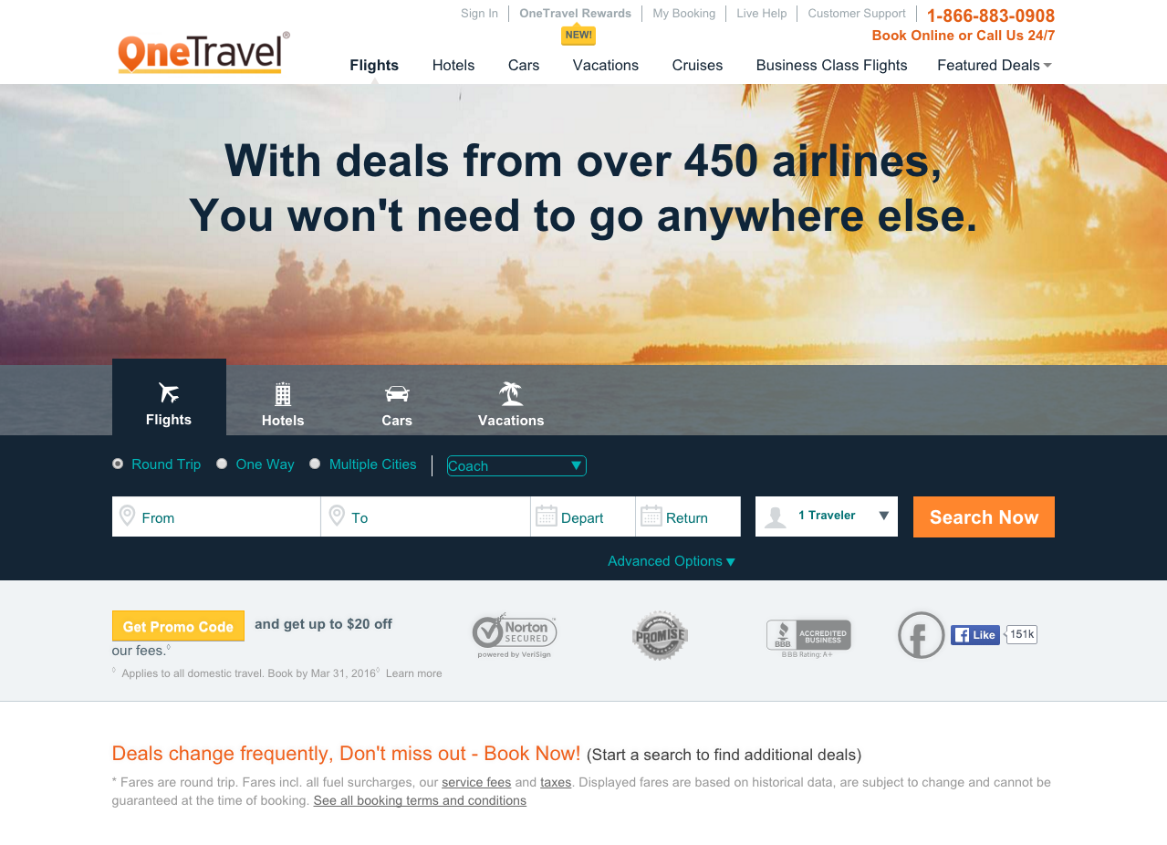 Top 623 Complaints and Reviews about OneTravel