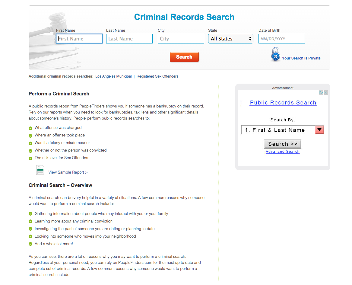 criminal records search