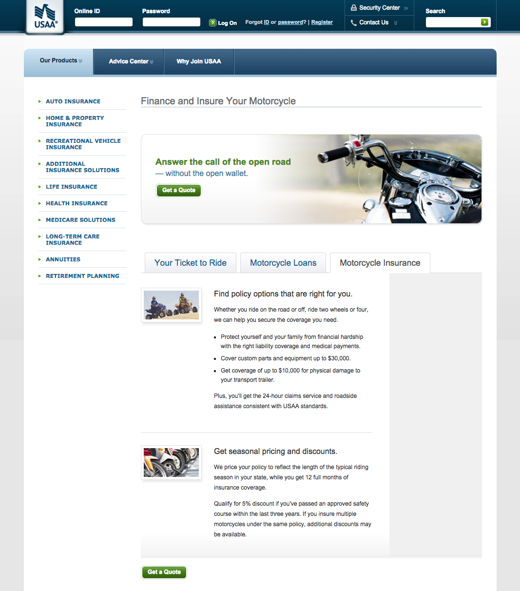 Top 4 Complaints and Reviews about USAA Motorcycle Insurance