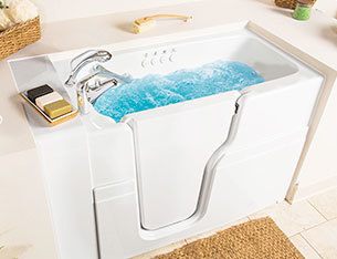 How do you convert your tub to a walk-in bath with a cut-out?