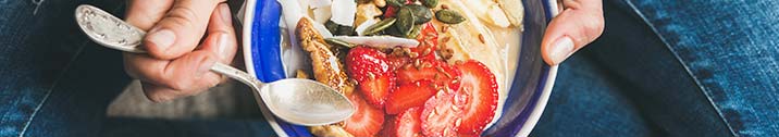 Bowl of yogurt with fruit