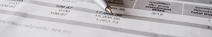 Cable bill with pen on top
