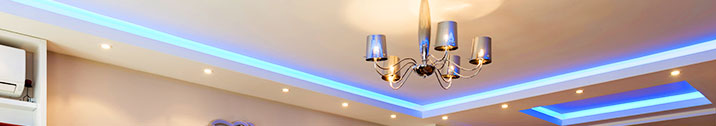 Ceiling with LED lights