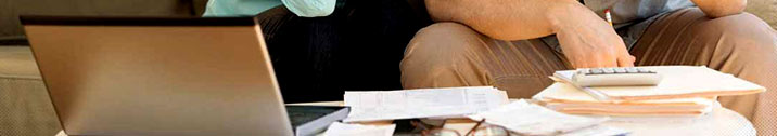 Couple doing finances together