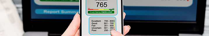 Credit score range on phone