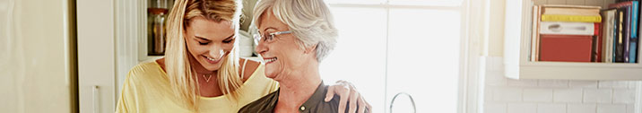 Daughter with senior mother