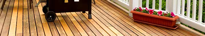 Flower bed on a clean deck