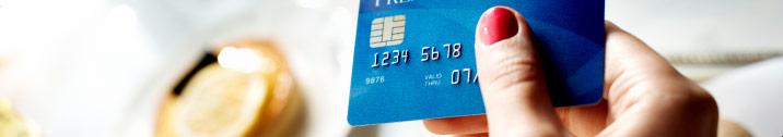 Holding a credit card