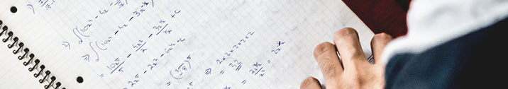 Notebook with math problems
