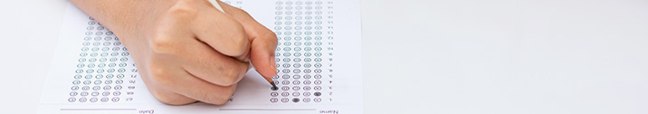 Student taking a standardized test