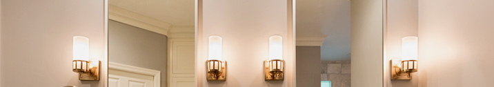 Wall lights in bathroom