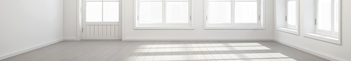 White empty room with windows