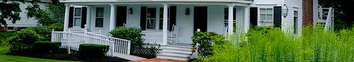 White home with ramp