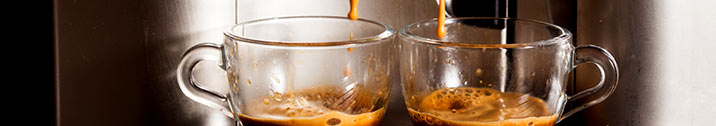 Coffee brewing in cups