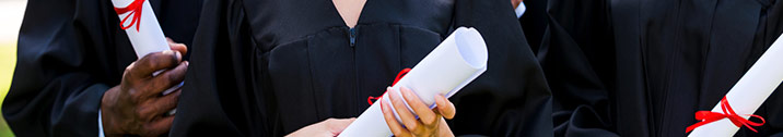 College graduates holding diploma