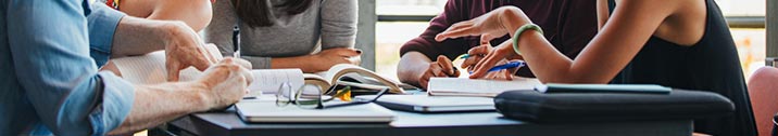 Group of students studying