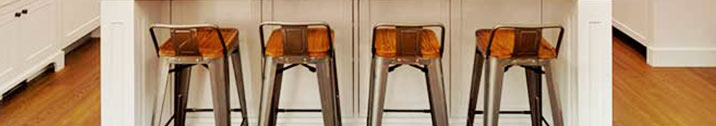 Kitchen with bar stools